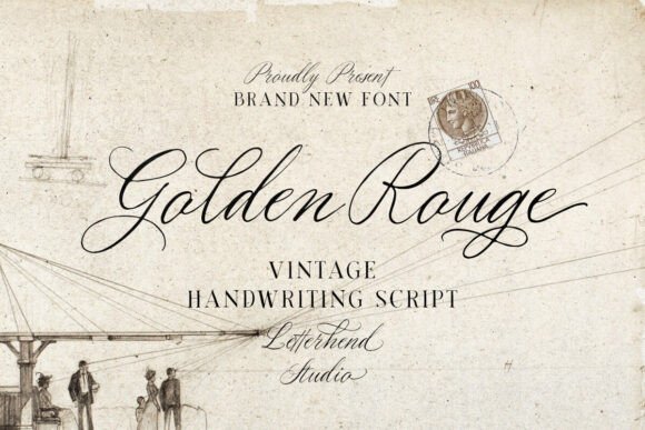 Golden Rouge: The Vintage Script Typeface for Editorial Design