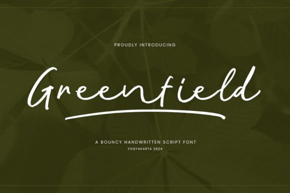 Greenfield: A Bouncy Script Typeface for Modern Brand Identity