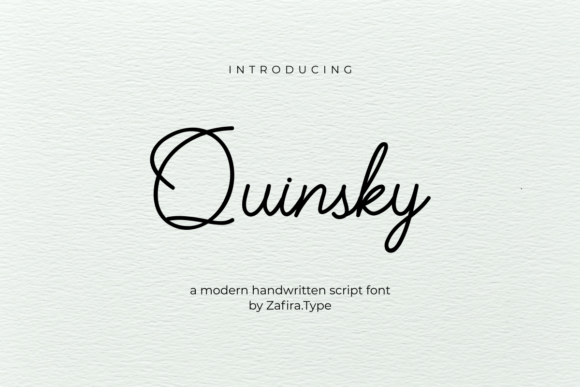 Quinsky: A Handwritten Script Font for Editorial Branding
