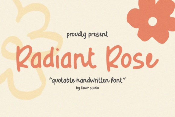 Radiant Rose: A Handwritten Typeface for Elegant Editorial Design